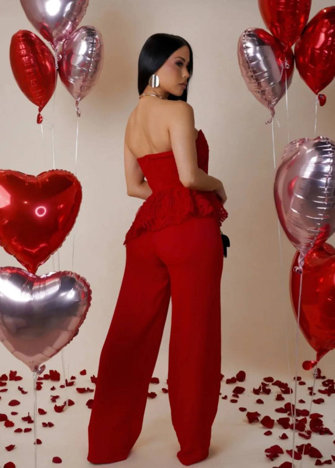 Sweet Roses Women's Pants Set - My Sexy Black