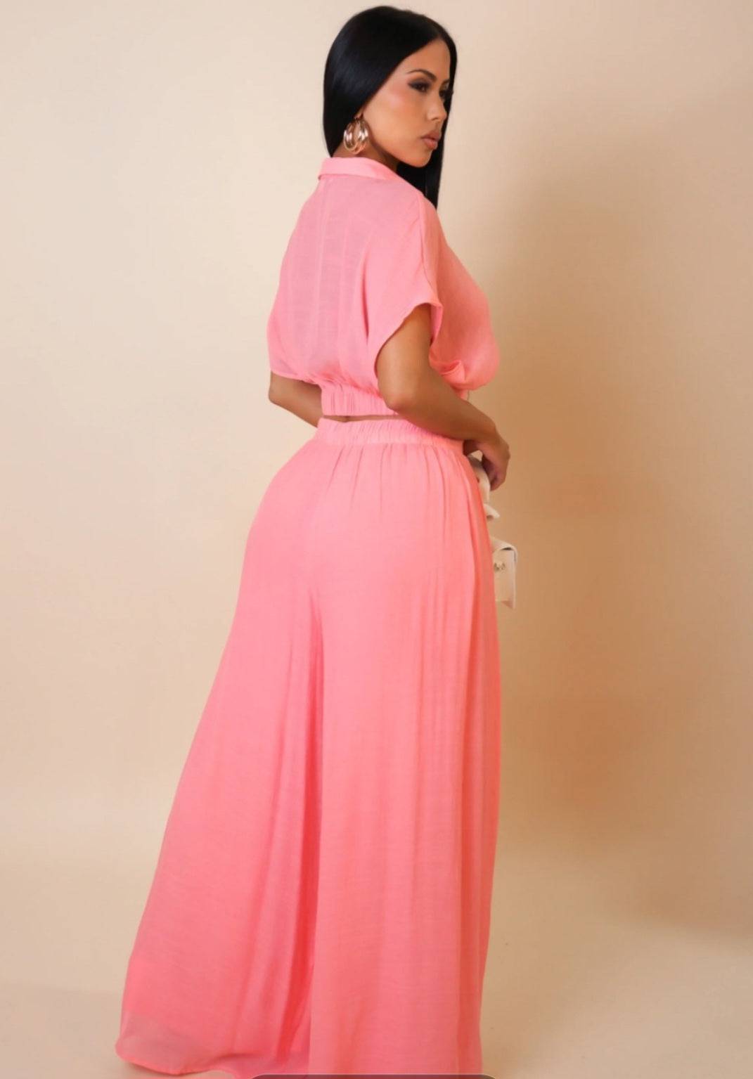 Vanessa Wide Leg Pants Set - My Sexy Black