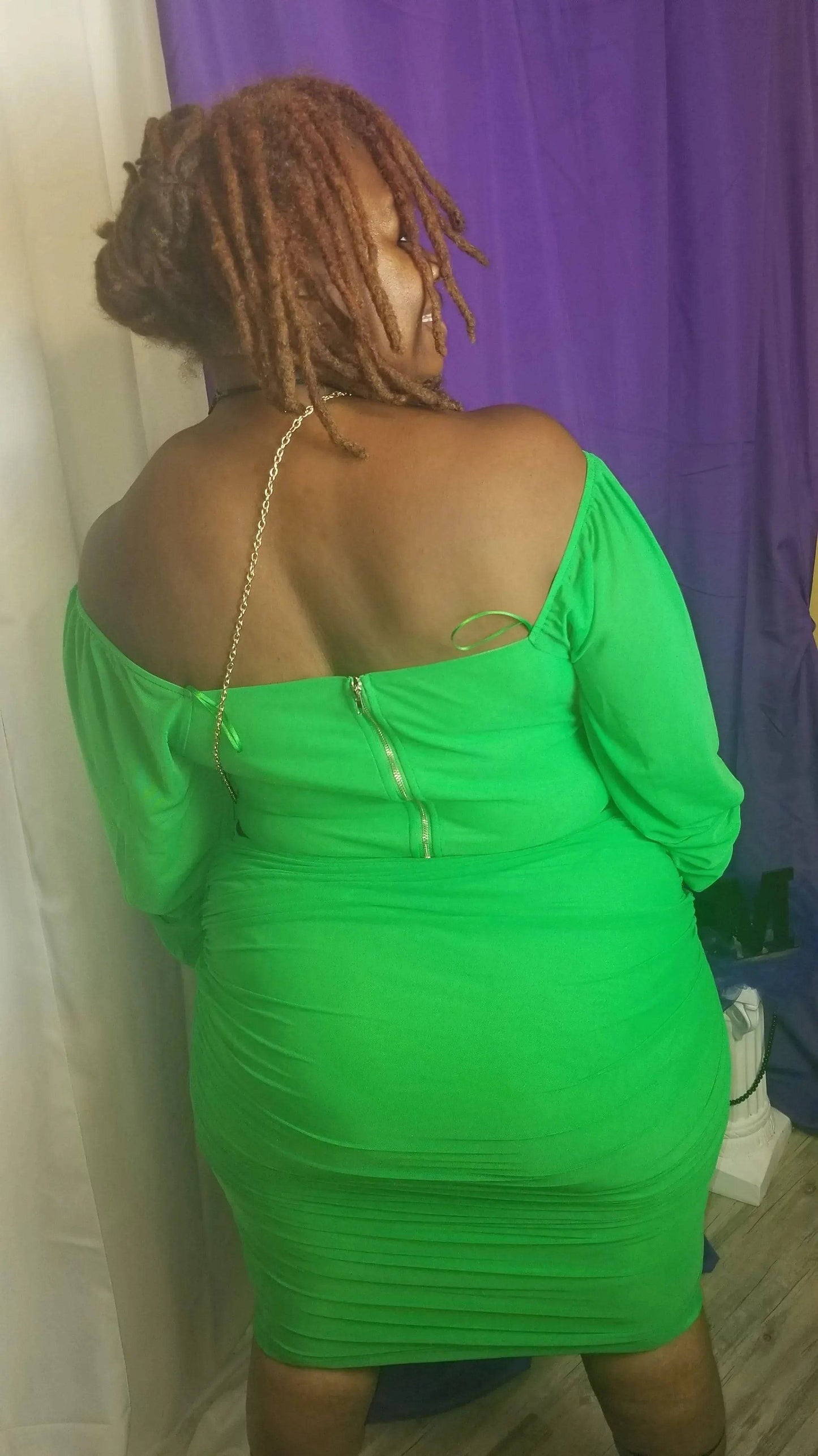Hottie Dreams Two Piece Skirt Set-Green.
