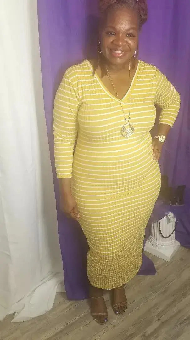 Sazz Maxi Dress-Mustard.