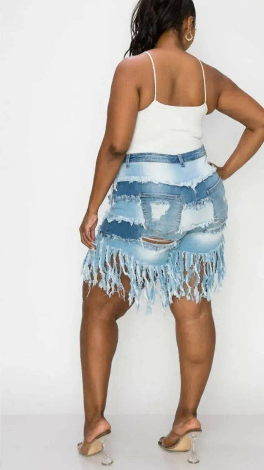 Curvy Duo Jean Short-Medium Blue.