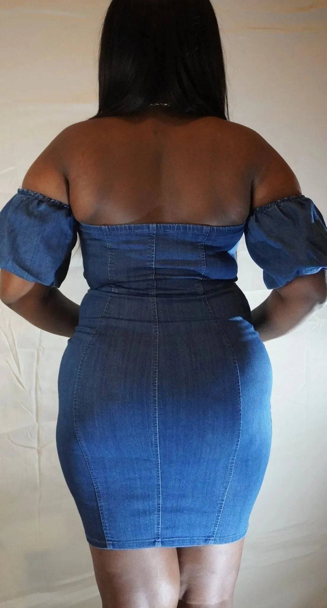 Denim Mini Dress.