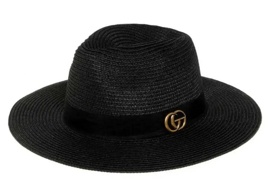 GO Straw Hat-Black.