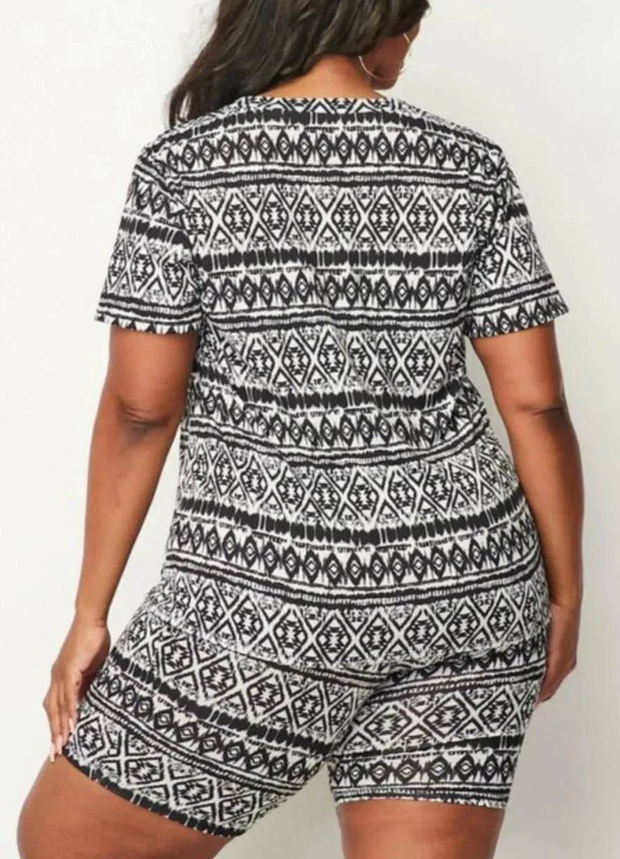 Jungle Fun Plus Short Set-Black.