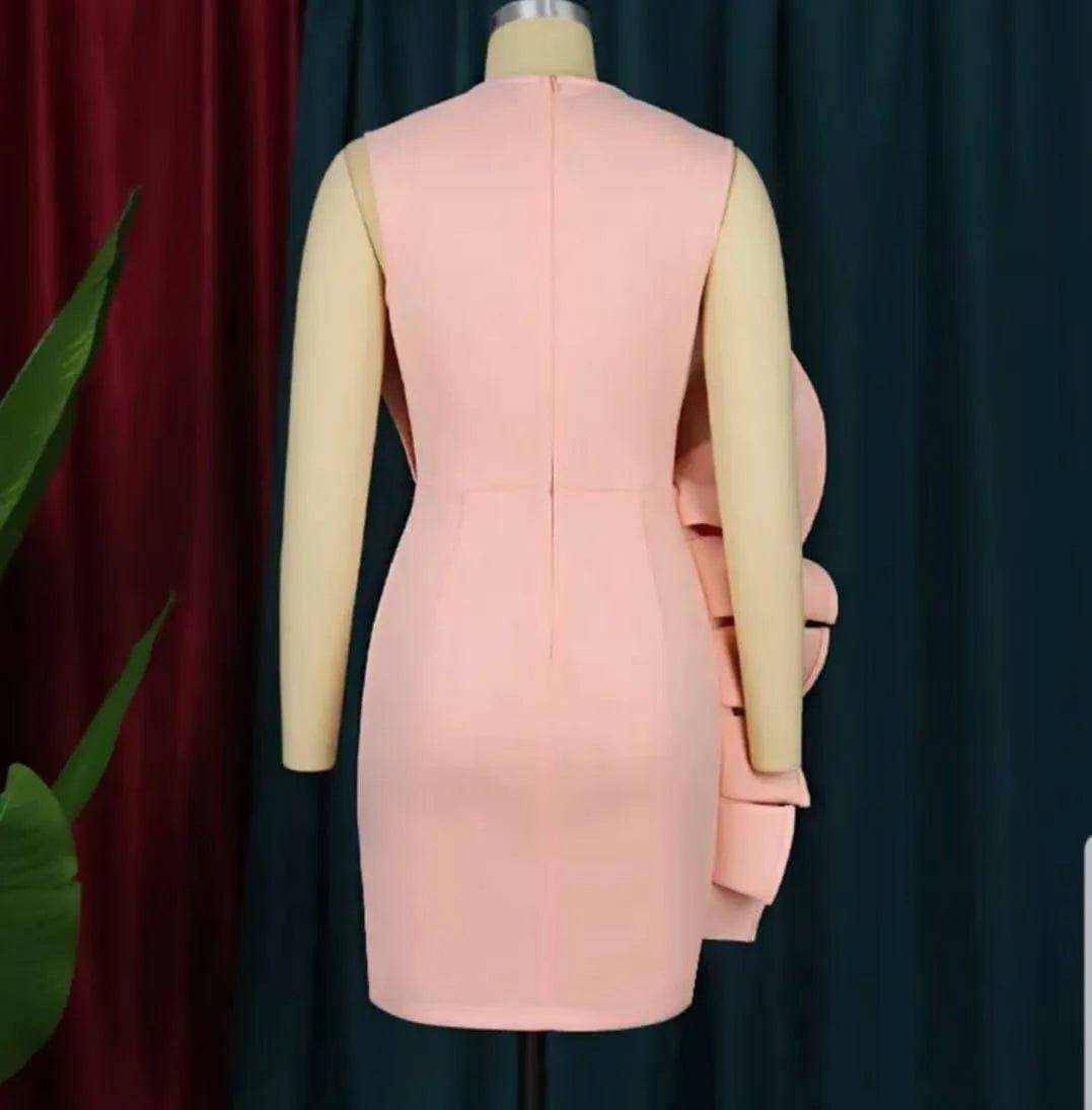 Mary J Sexy Dress-Peach.