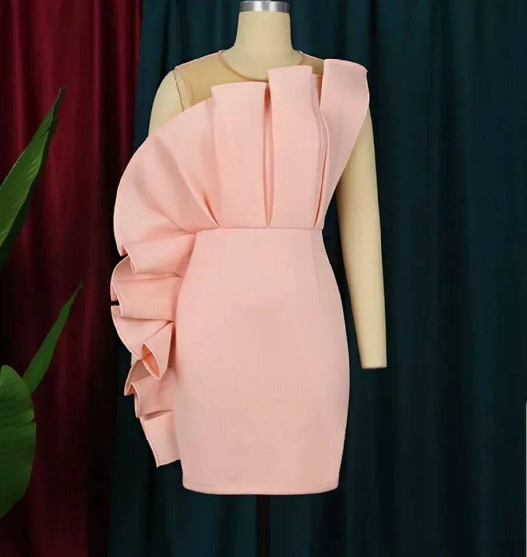 Mary J Sexy Dress-Peach.