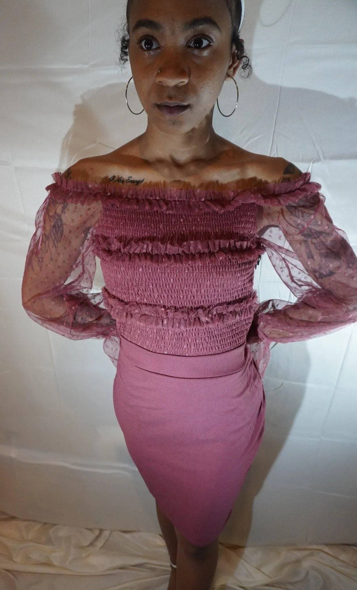 Mauve Mini Dress.