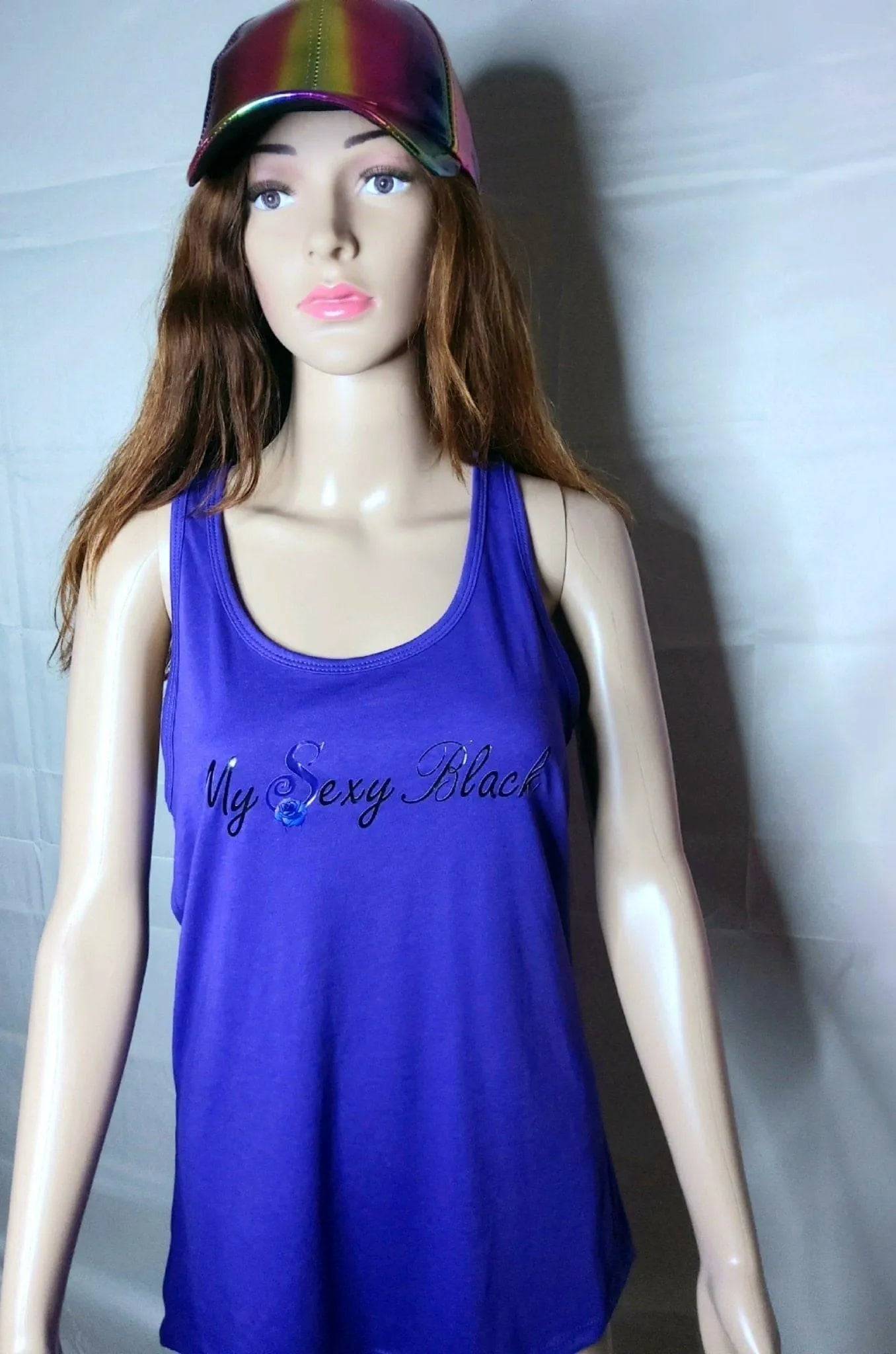 My Sexy Black Tank Top-Purple.