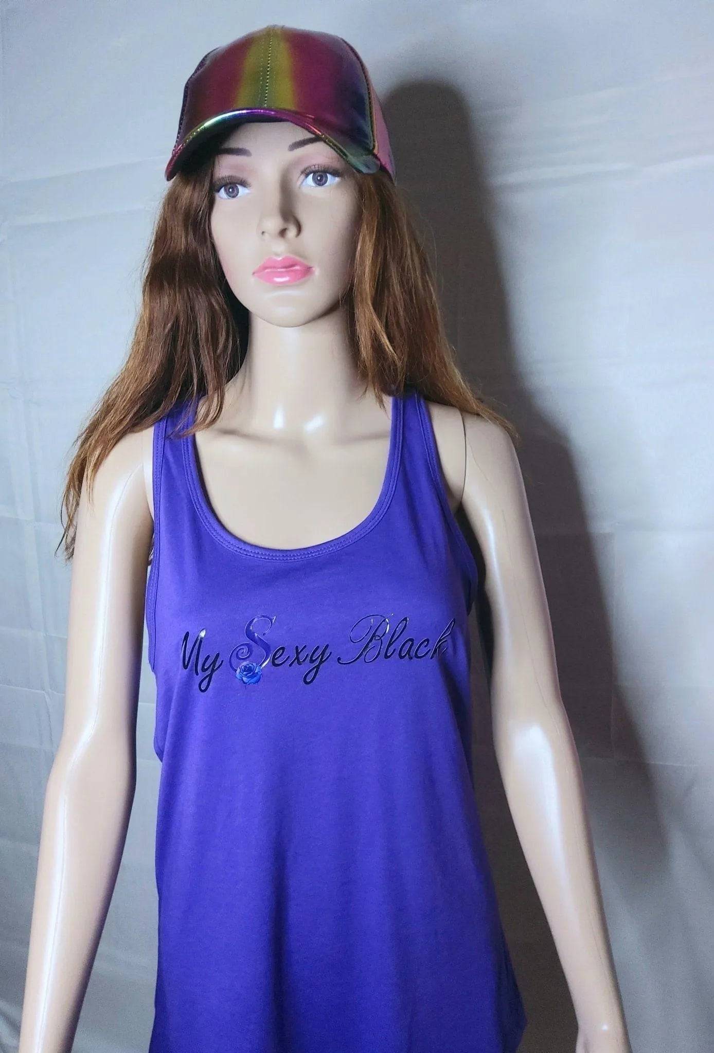 My Sexy Black Tank Top-Purple.