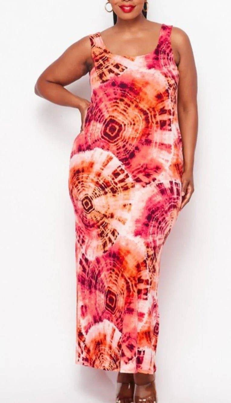 Nancy Plus Maxi Dress-Red.
