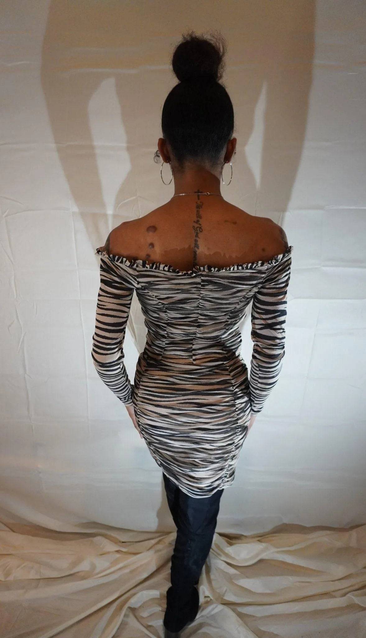 Paislynn Skirt Set-Zebra Print.