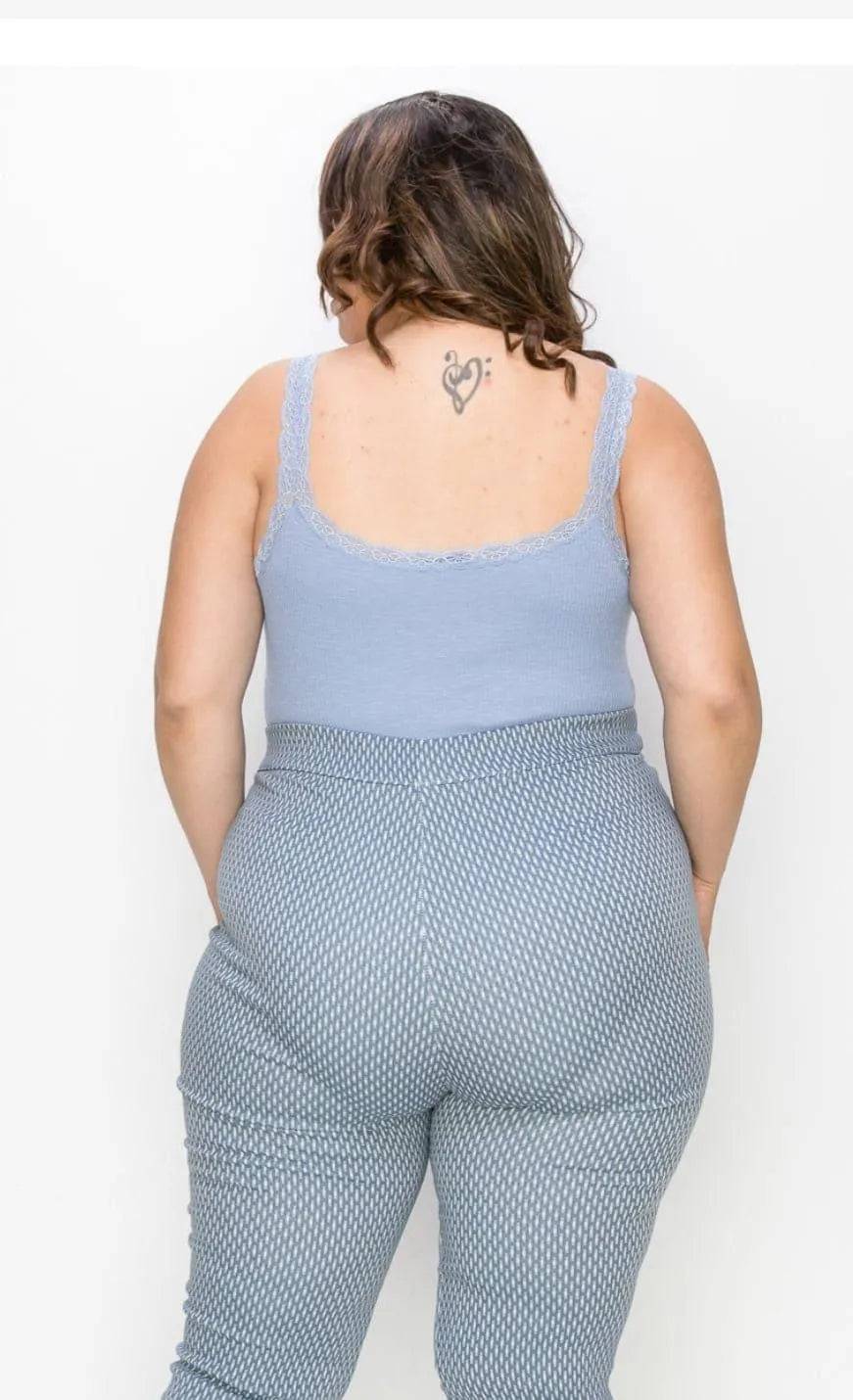 Remi Trim Bodysuit-Denim.