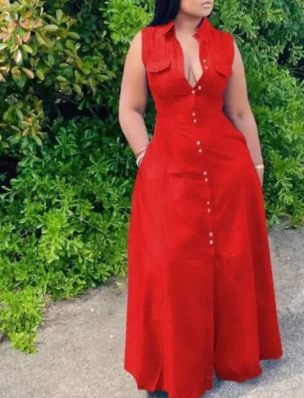 Sas Casual Long Red Dress.