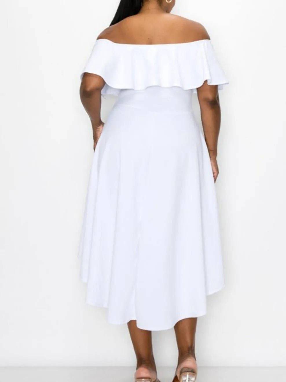 Sassy Lou Off Shoulder-White.