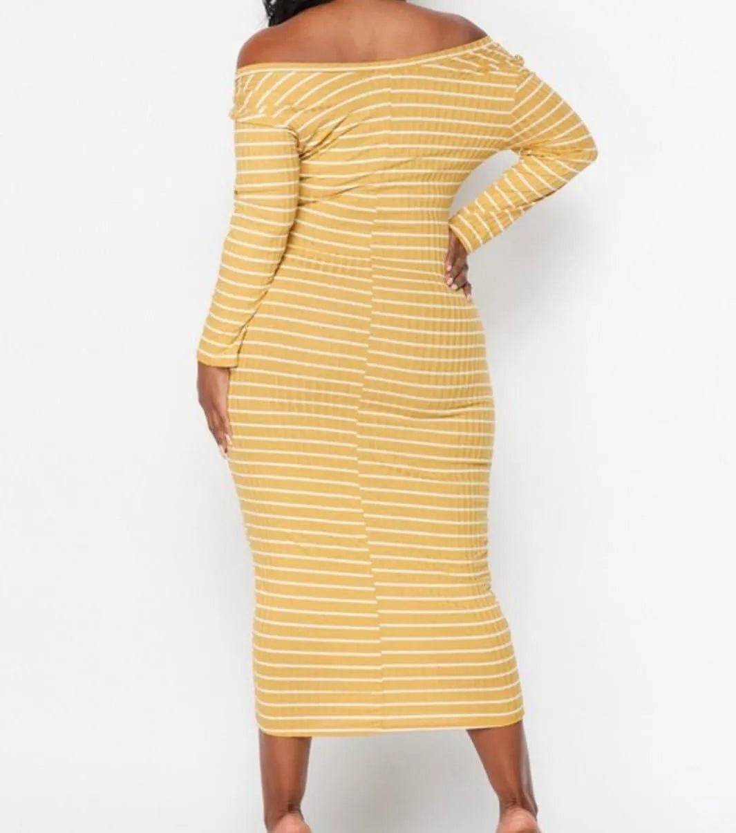 Sazz Maxi Dress-Mustard.