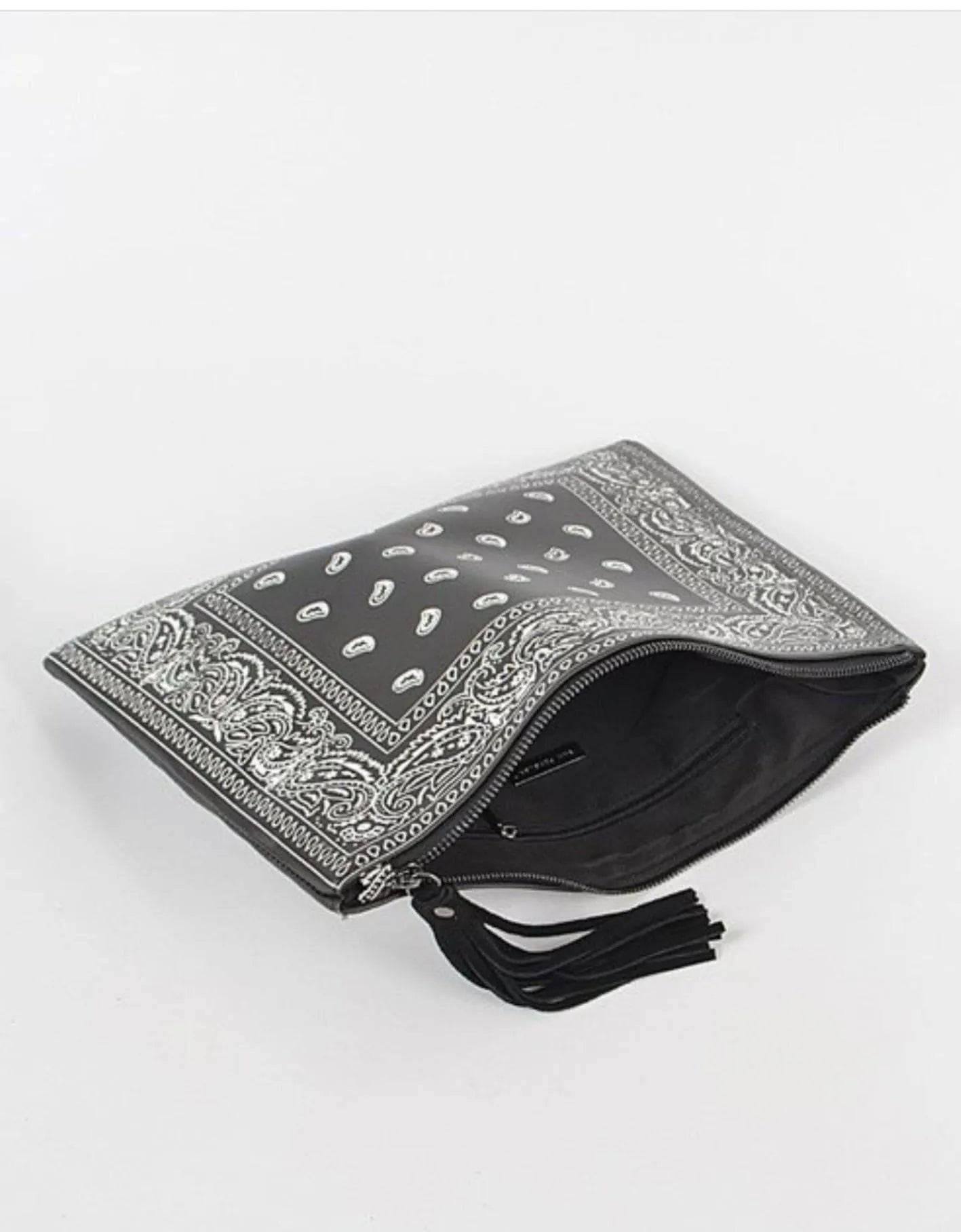 Tally Bandana Clutch Bag-Red.
