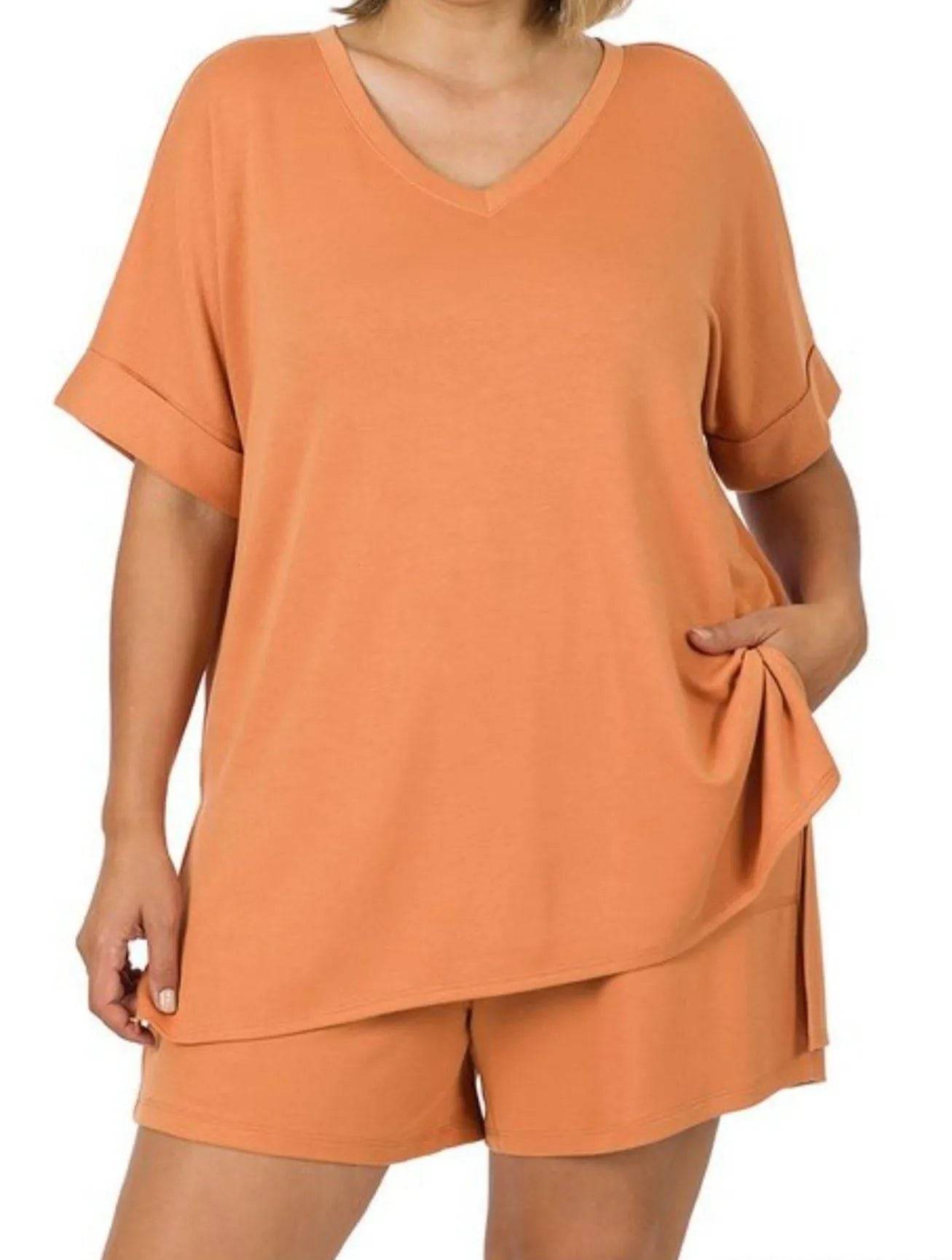 Tee Tee Terry Loungewear Set-Butter Orange.