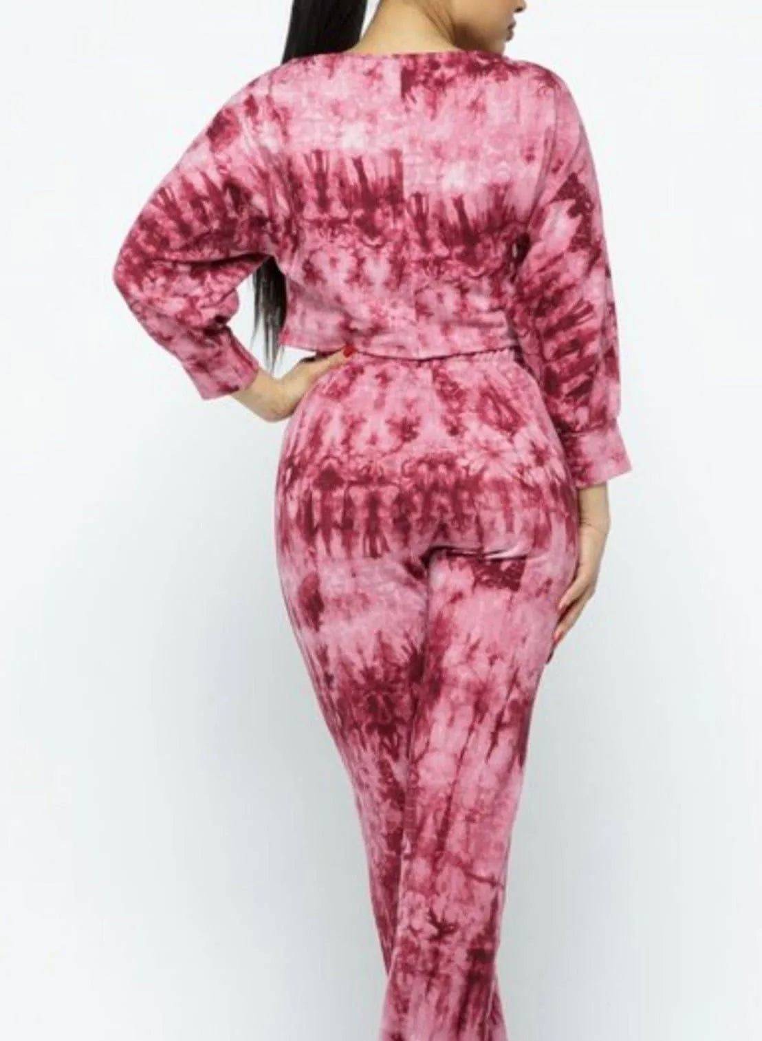 Tee-Wee Fleece Set-Burgundy.