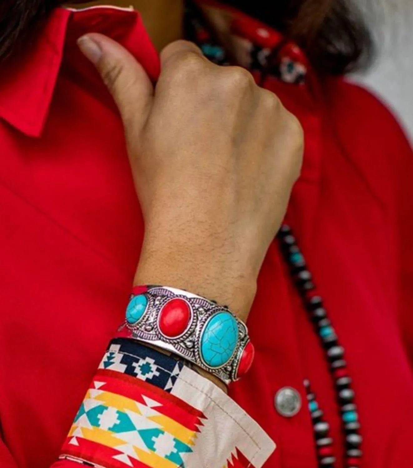 Vintage cuff bracelet by My Sexy Black Boutique featuring intricate metal detailing and a bold, stylish design.