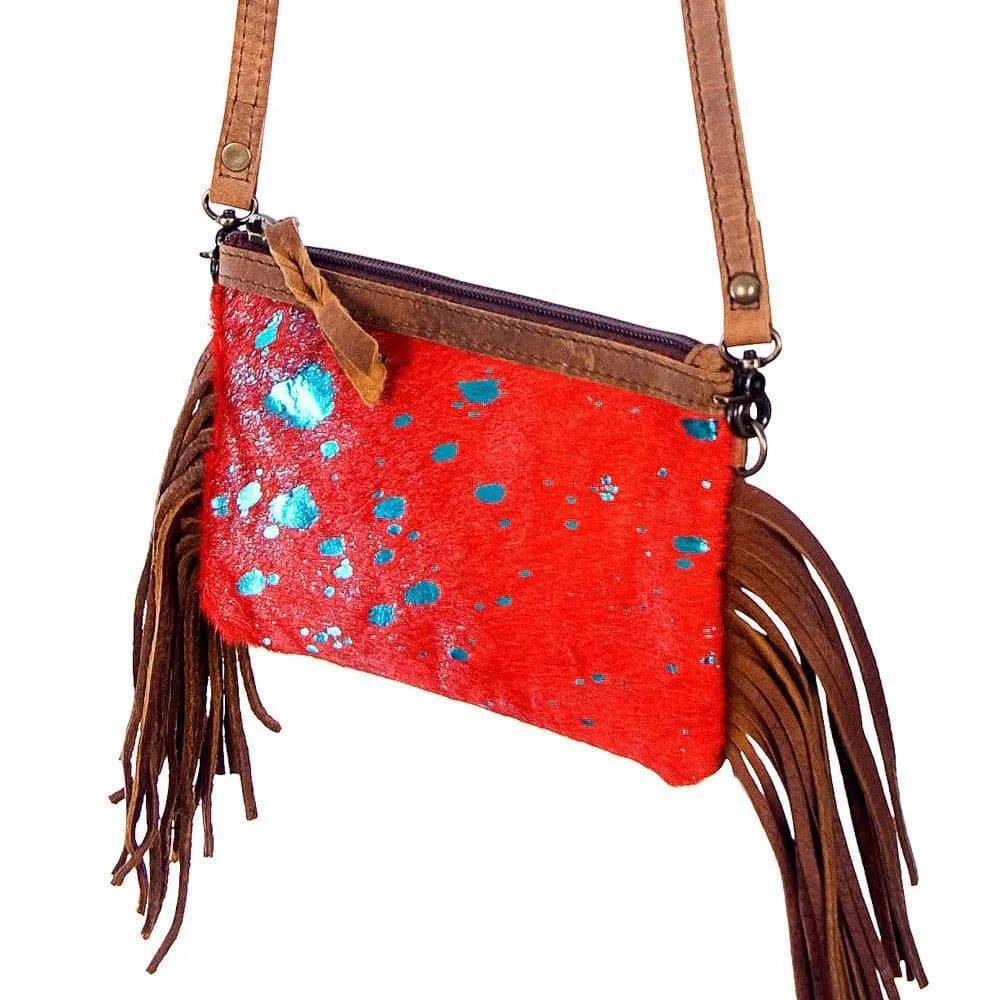 Western Leather Crossbody-Red.
