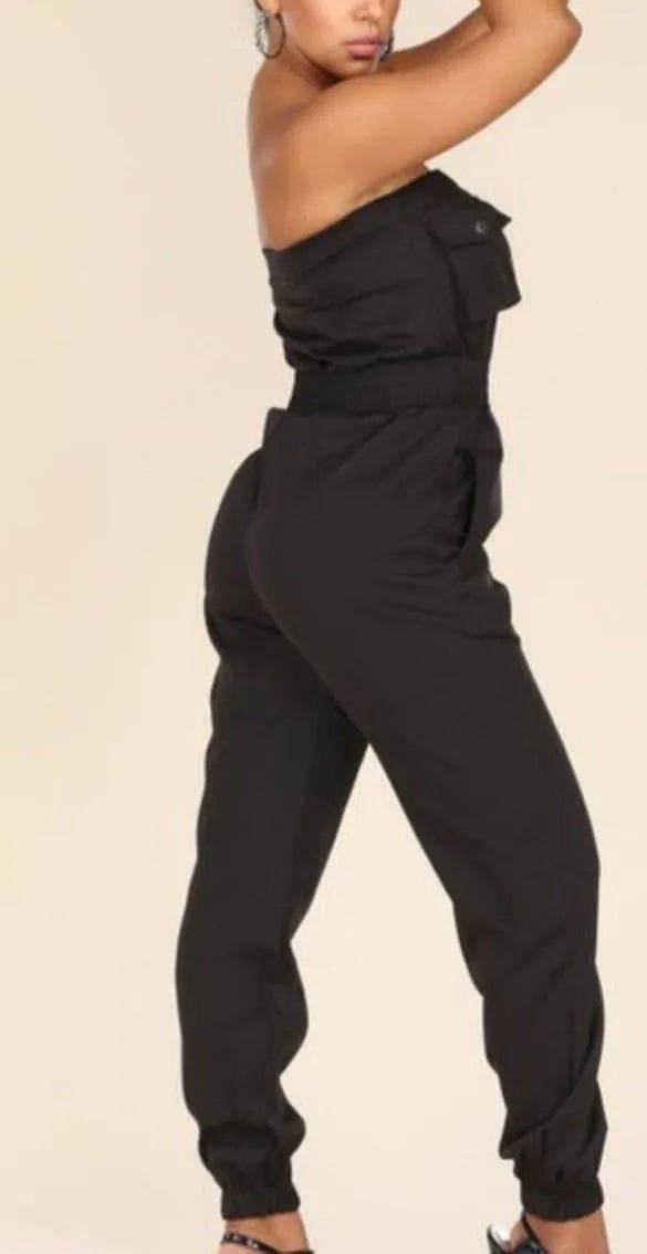 Wisper My Name Strapless Jumpsuit.