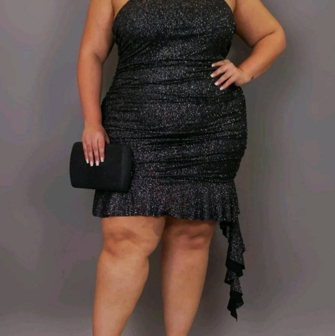 Carolyn Plus Size Mini Dress - My Sexy Black 