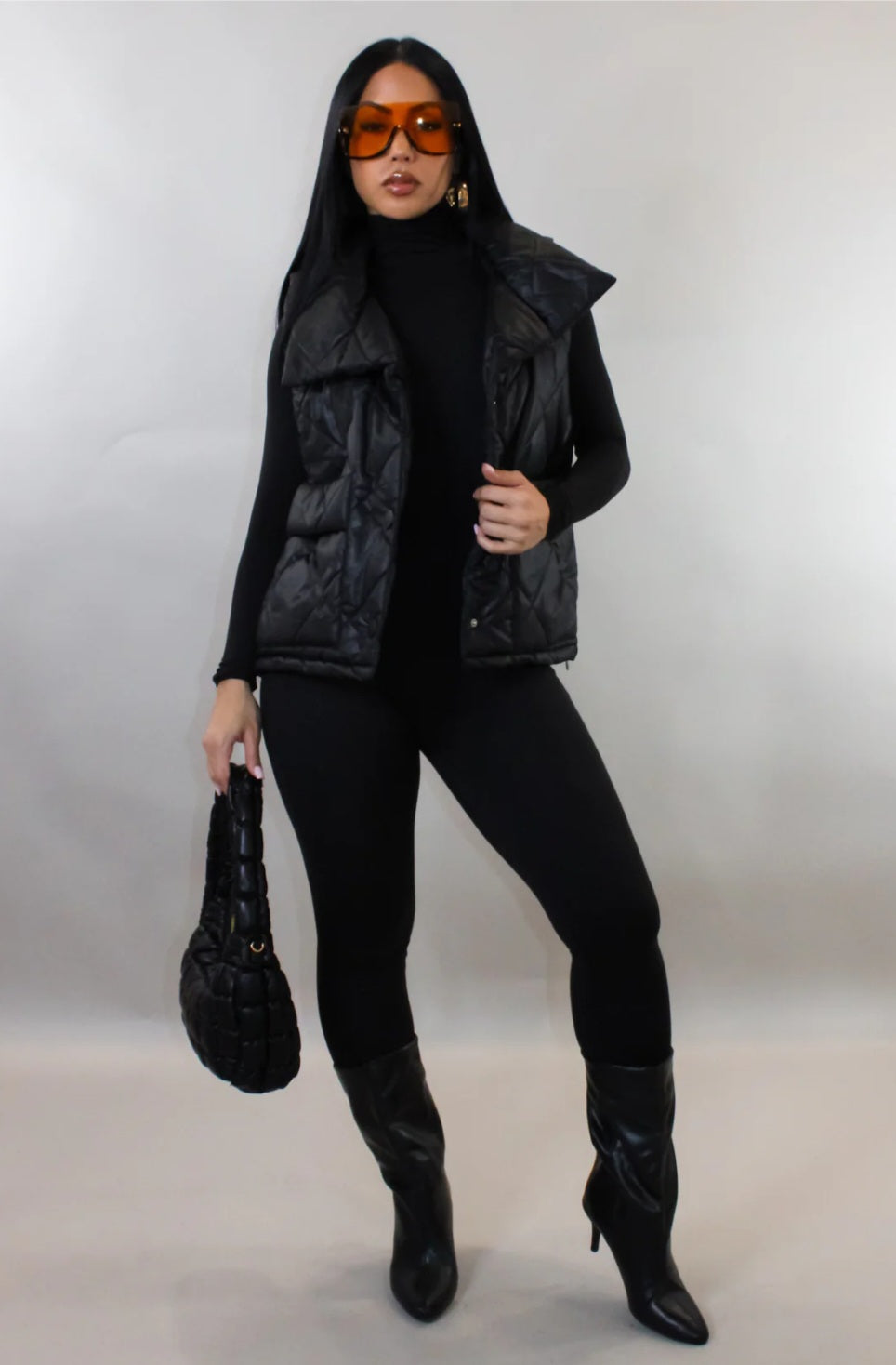 Black Macey vest for women by My Sexy Black, featuring a sleek design ideal for dressy occasions.