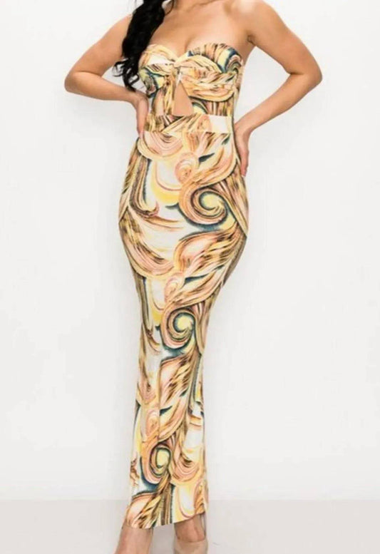 Stylish Bren Multi Color Maxi Dress | Mysexyblack