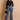 Women's patch denim jeans in blue from My Sexy Black, featuring stylish patchwork and classic denim design.