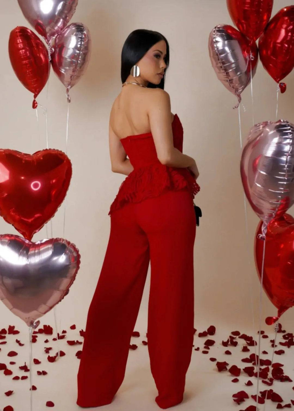 Sweet Roses Women's Pants Set - My Sexy Black 
