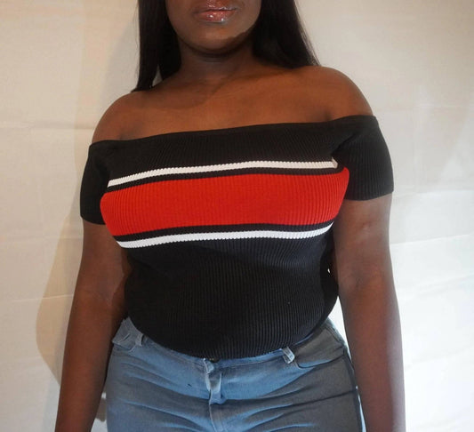 Slim Fit Yon Black Knit Top Sweater |  Mysexyblack
