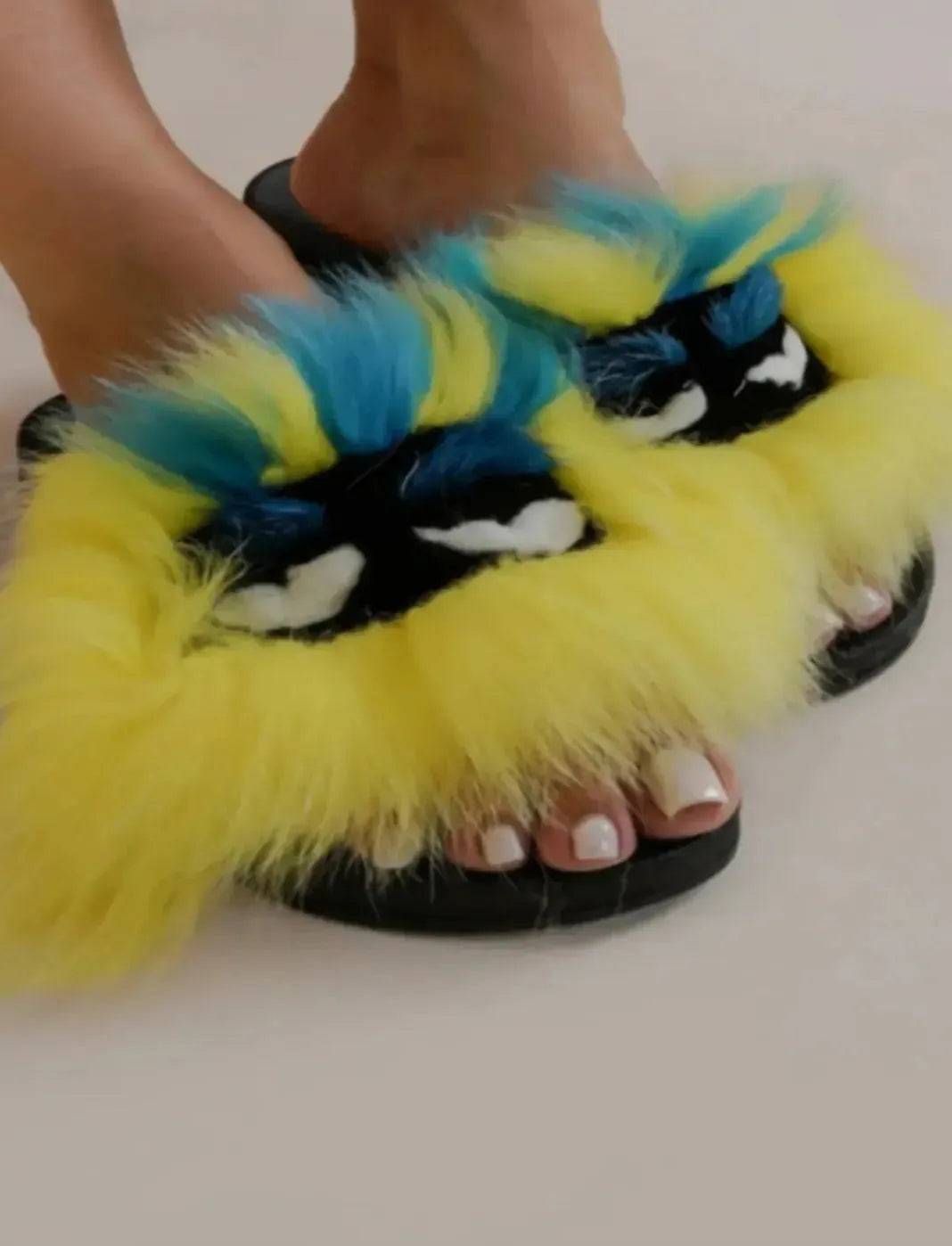All Eyes On Me Slippers - My Sexy Black 