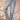 Distressed Split Jeans - Blush Editorial