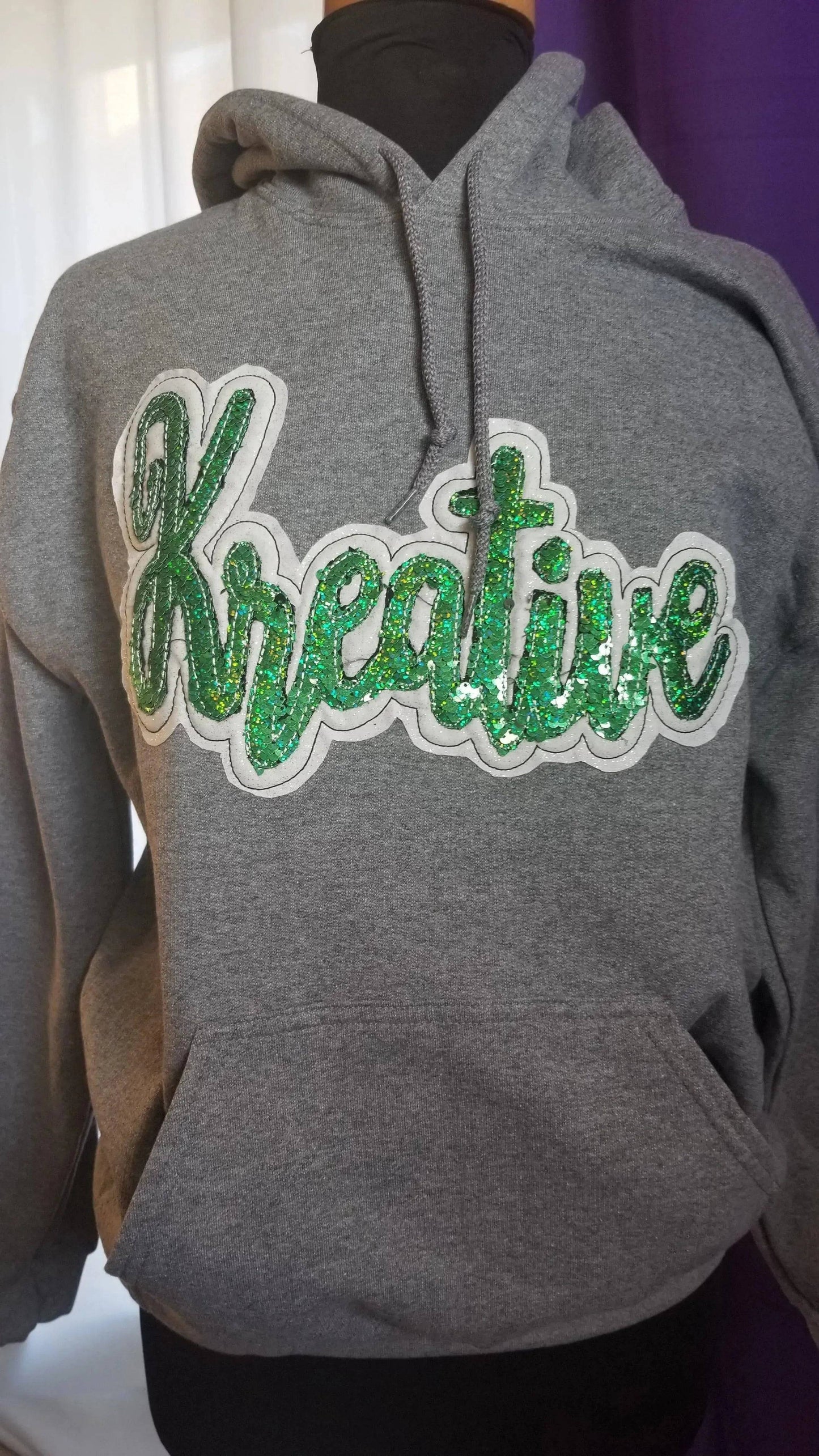 Double Stacked Cursive Kreative Sweatshirt/Hoodie.
