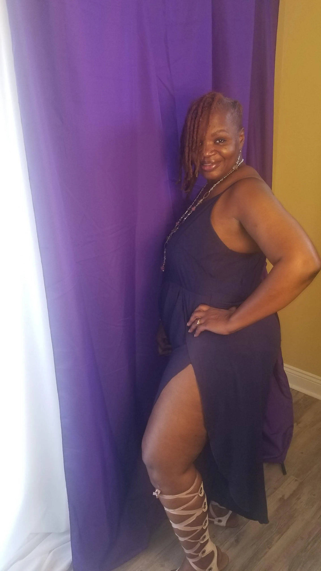 Lovely Lightweight Jumpsuit-Navy.