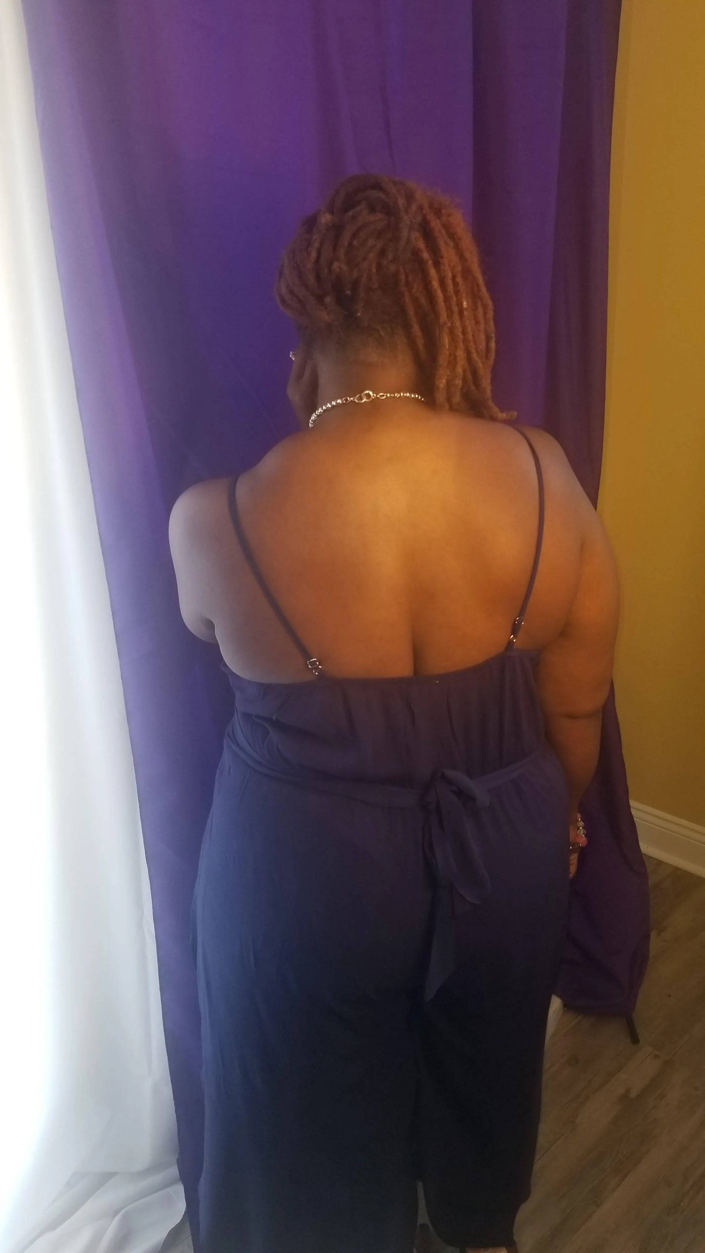 Lovely Lightweight Jumpsuit-Navy.