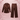 Molly Bee Satin 2 PC Pant Set - Chocolate