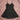 Plus Size Floral Chiffon Flare Dress-Black