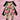 Plus Swirl Two Piece Legging Set - Pink/Green