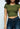 Olive green Love Me crop top from My Sexy Black, casual shirt with fitted style, short sleeves and cropped length.