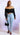 Shirred Balloon Sleeve Crop Top-Black - My Sexy Black 