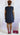 My Sexy Black Tee Mom Yoke Plus Mini Dress in Midnight, featuring a stylish yoke design and a flattering fit.