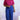 Plus Size Wide Leg Pants-Royal Blue