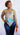 Plus size bandeau top and high waisted leggings set by Good Time USA, featuring vibrant fabric and a comfortable, stylish fit.