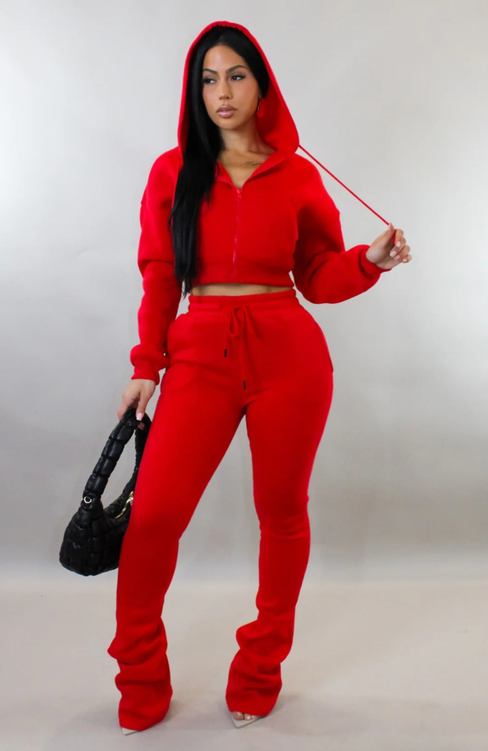 Zoey Jogger Set-Red