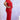 Shine Bright V -Neck Top Pants Set-Red