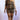 Brown two piece plus size women short set top with one shoulder