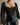 Black tie ruched top for women from My Sexy Black, showcasing a fitted design with adjustable tie detail.
