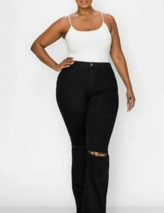 Comfortable Carla Plus Size Black Jeans | Mysexyblack