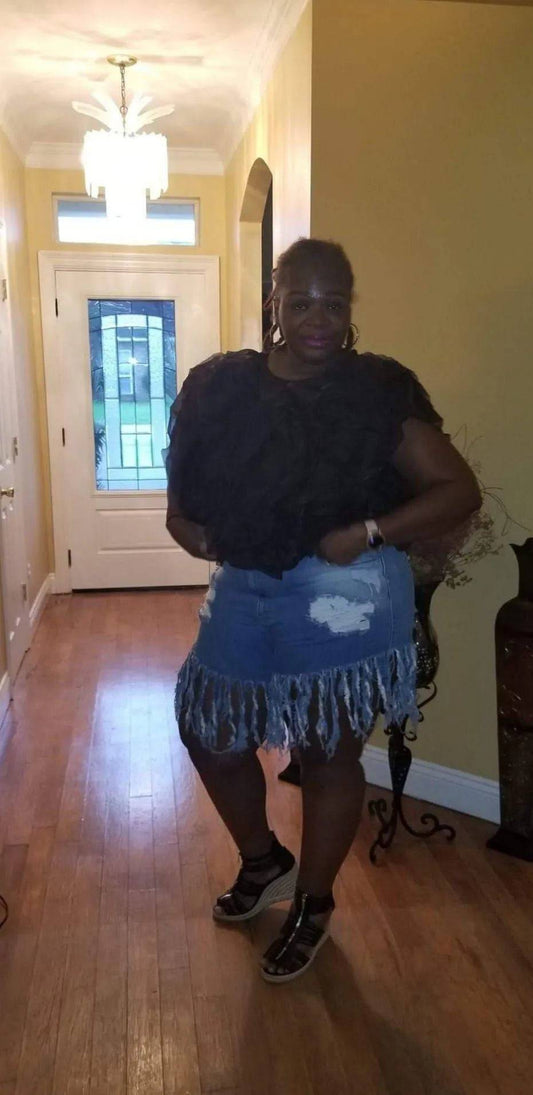 Sweet Lily Tessel Blue Jean Shorts Women Cute | Mysexyblack